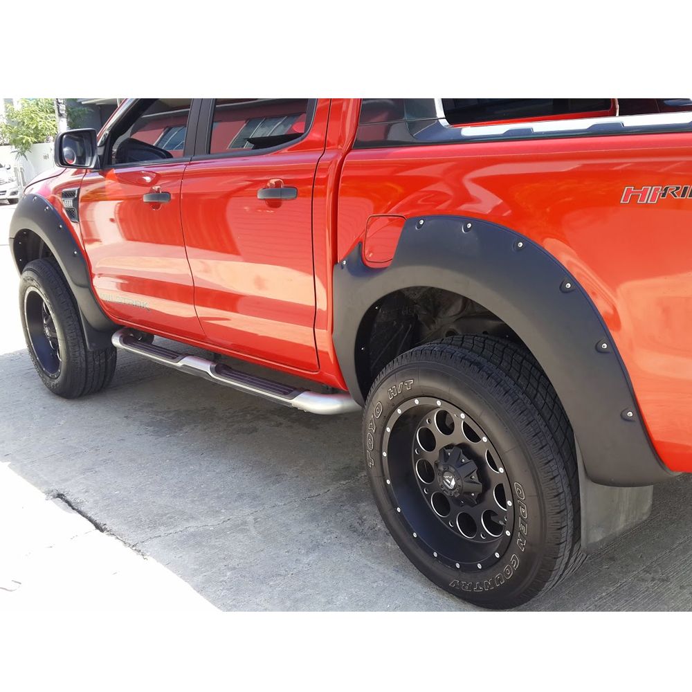 12+ Ford Ranger T6 Fender Flares Wheel Arch Arches 6 Matte Black Off