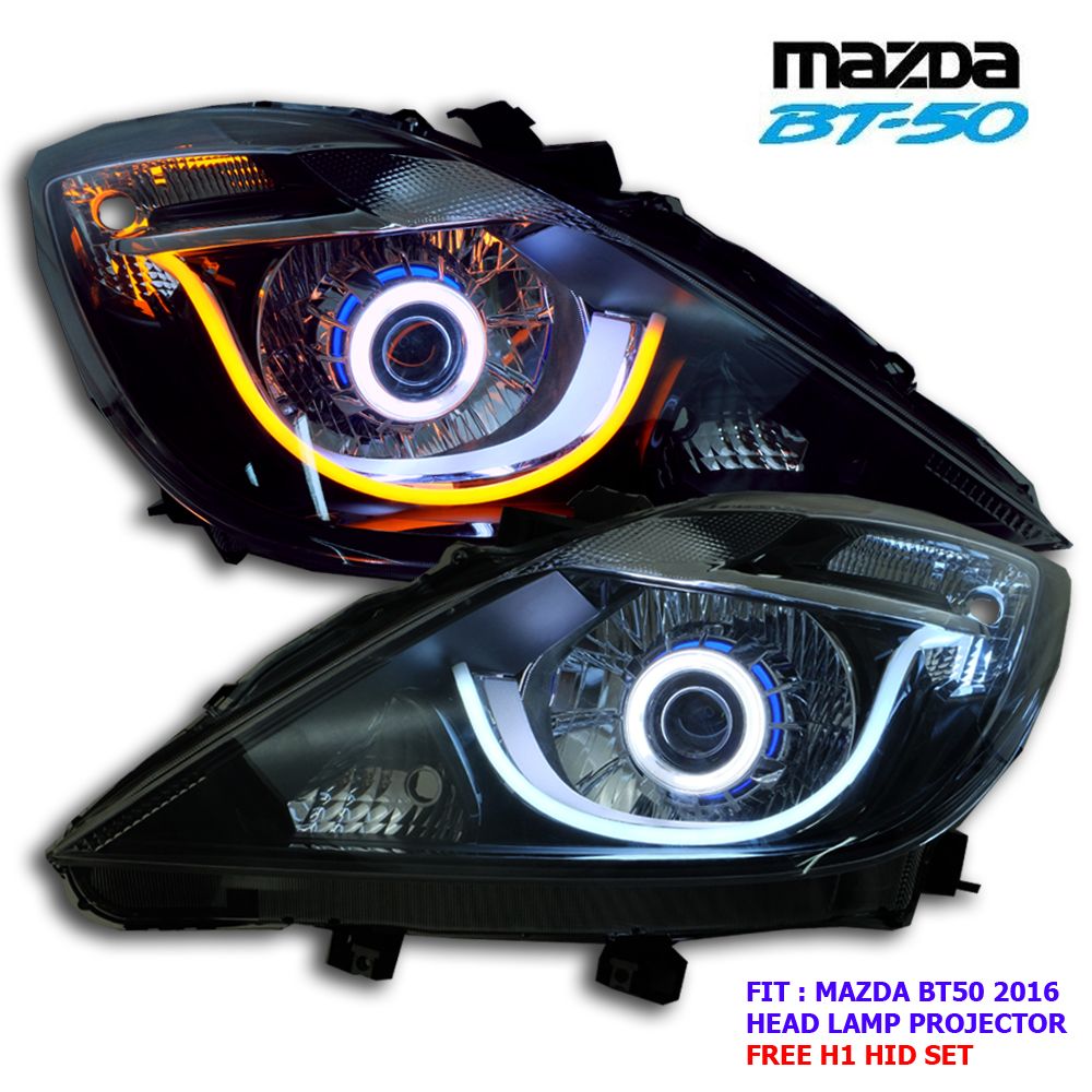 Face Lift New Mazda BT50 Head Lamp Light Led Projector Black Ute Oem