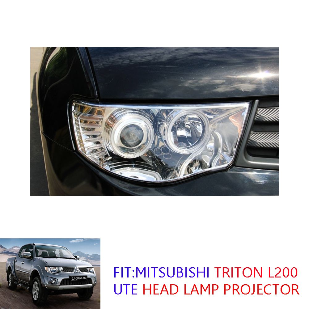 Fits 0815 Mitsubishi Triton L200 Ute Head light Lamp Projector Ute