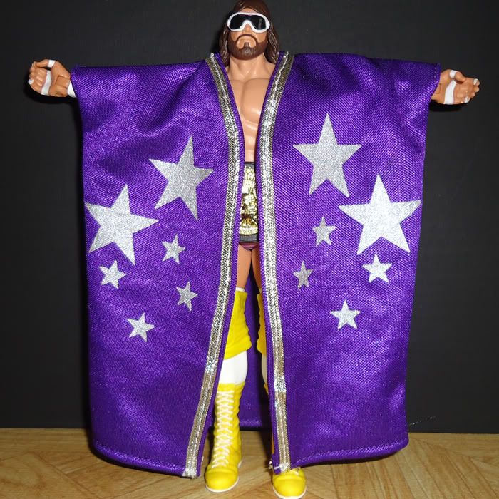 WWE MACHO MAN RANDY SAVAGE MATTEL W/ROBE + WWF TITLE BELT ONLY ONE ON