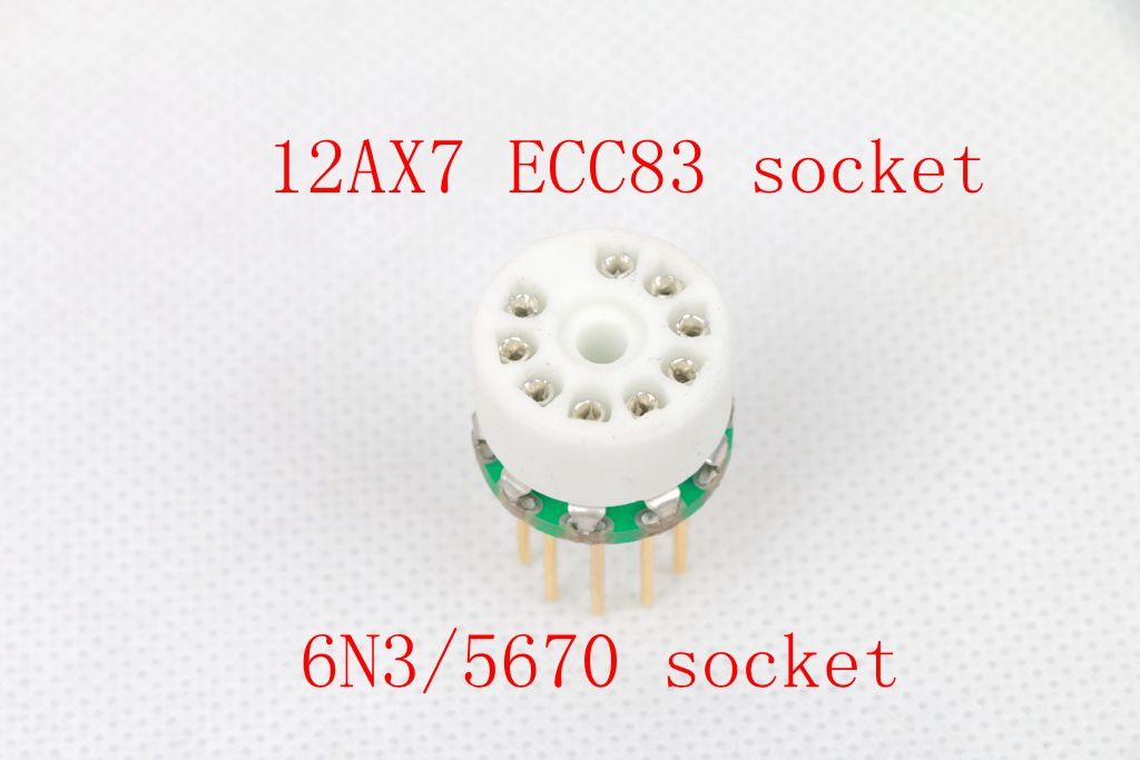 2pc Gold plated 12AU7 12AX7 TO 6SN7GT B65 6SL7 6N9P tube converter adapter