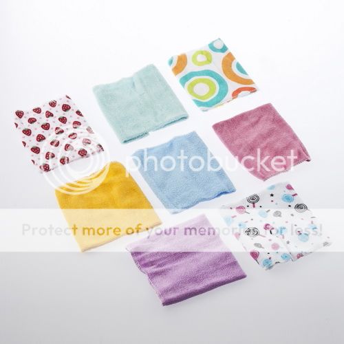 8 Pcs Baby Infant Newborn Bath Towel Washcloth Bathing Feeding Wipe Cloth Soft