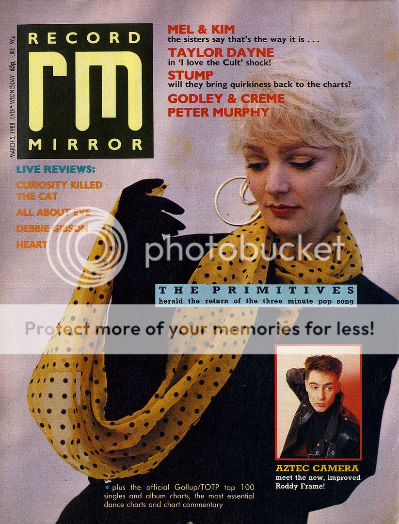 RECORD MIRROR MAGAZINE 5/3/1988 THE PRIMITIVES, TAYLOR DAYNE, MEL & KIM ...