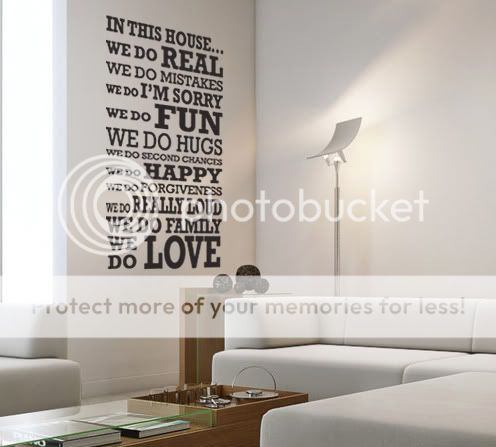 IN THIS HOUSE vinyl wall decal rules quote LARGE  