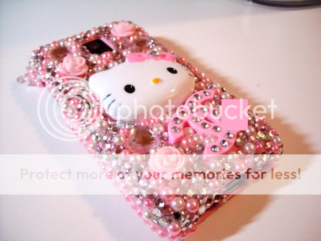 DIY pink HELLO KITTY decoden KIT deco cute kawaii bling iphone ipod 